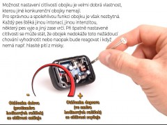 Elektronický obojek proti štěkání d‑mute small (nastavení citlivosti)