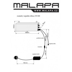 Topení s termostatem do psí boudy TF100 - 12V/ 80W (2)